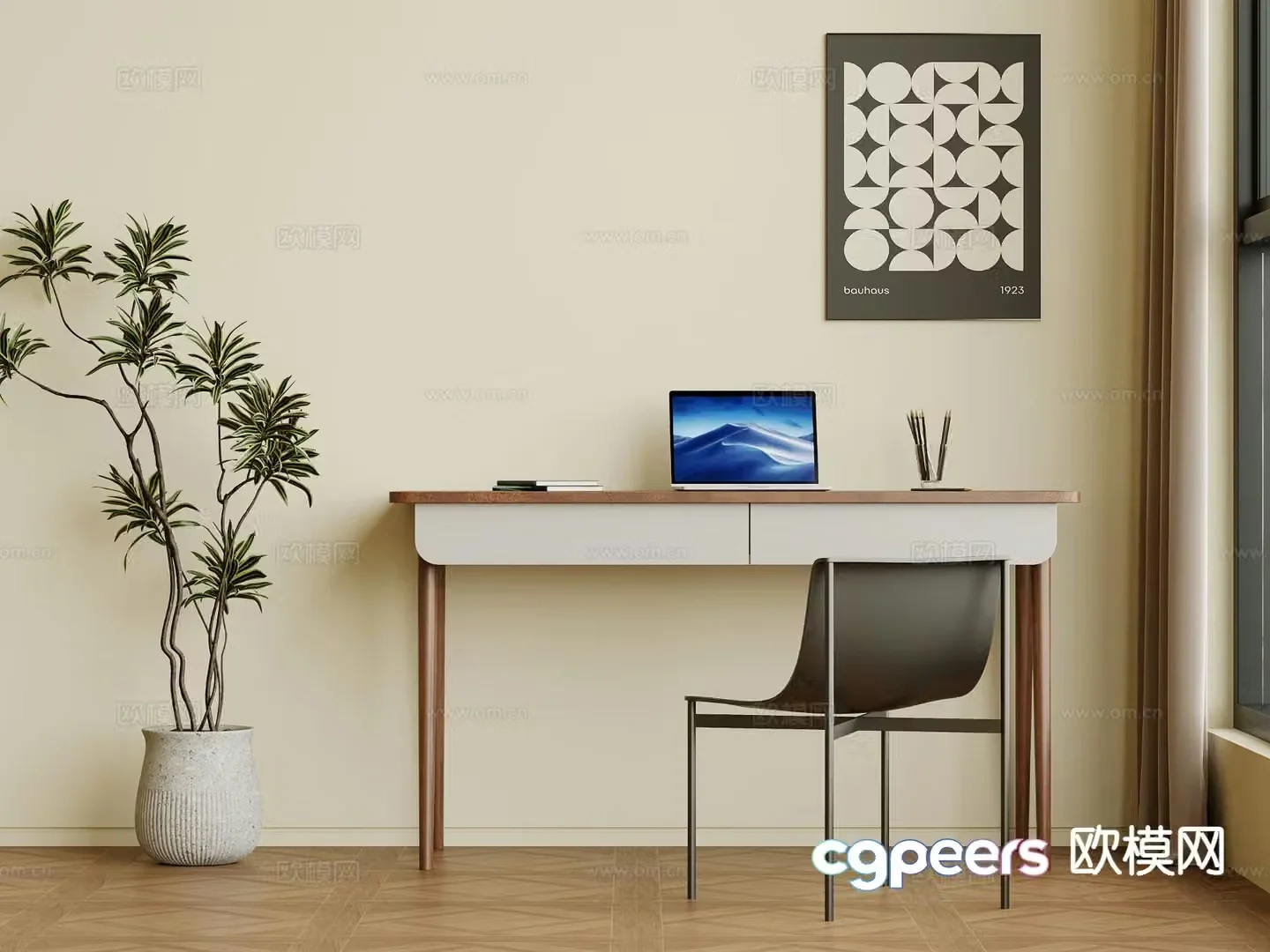 Modern desk chair 3d model