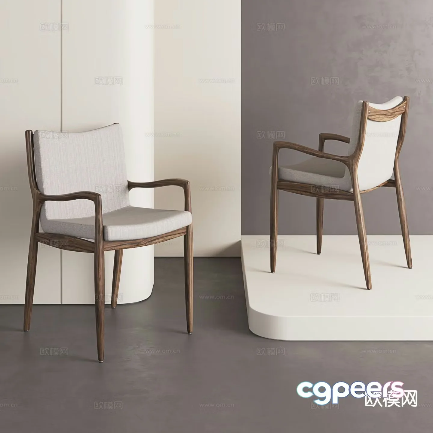 Medieval style chair dining chair leisure chair 3d model