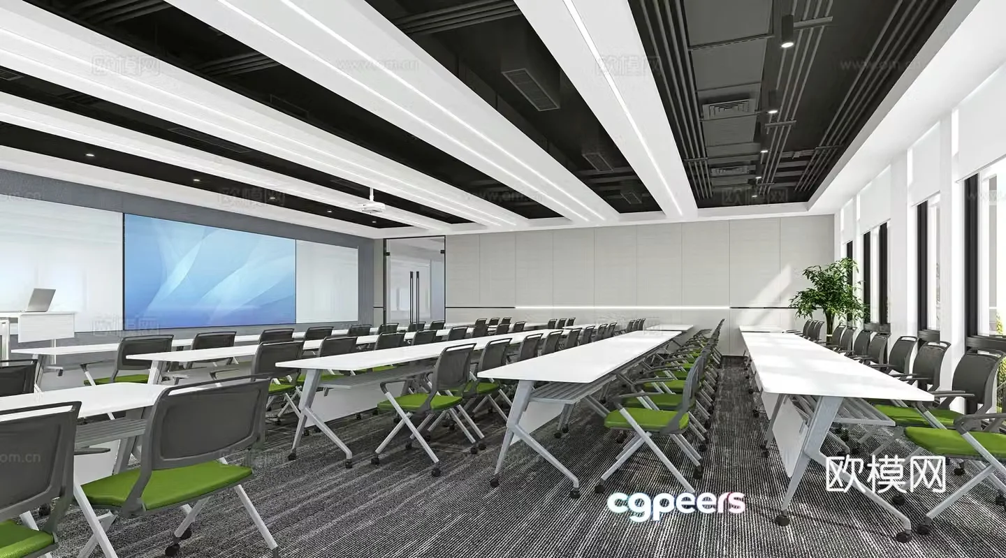 Modern conference room Training room Multifunctional room 3d model