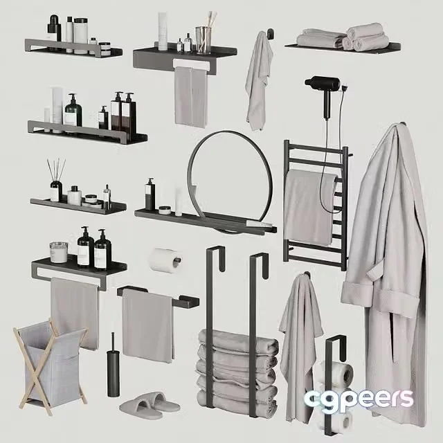 3ds Max Free – Bathroom and Toilet Accessories Set