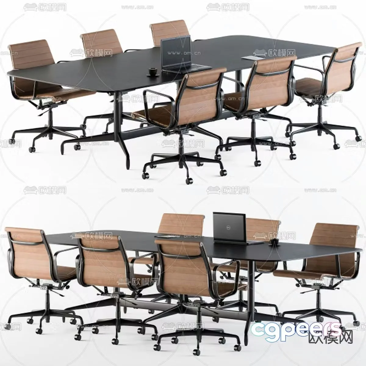 Conference tables and chairs conference table 3d model
