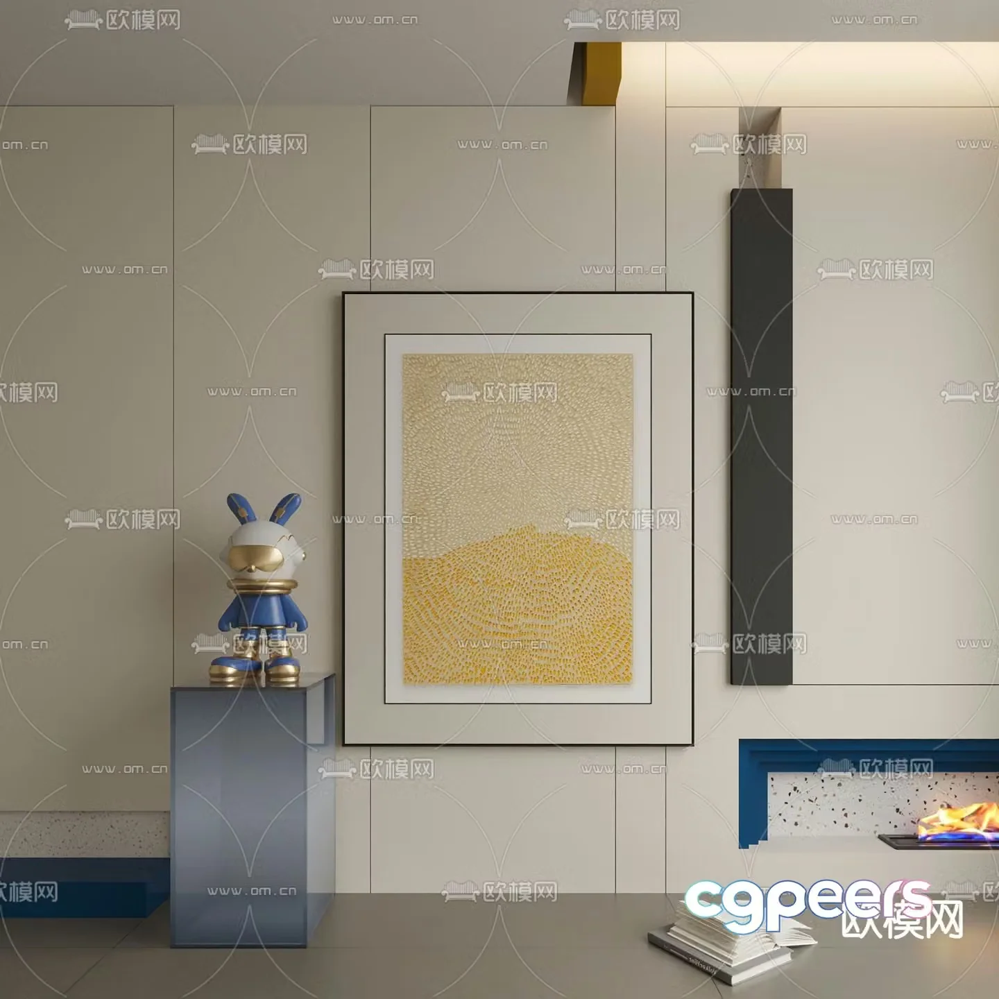 Modern hanging paintings Abstract paintings Decorative paintings 3d model