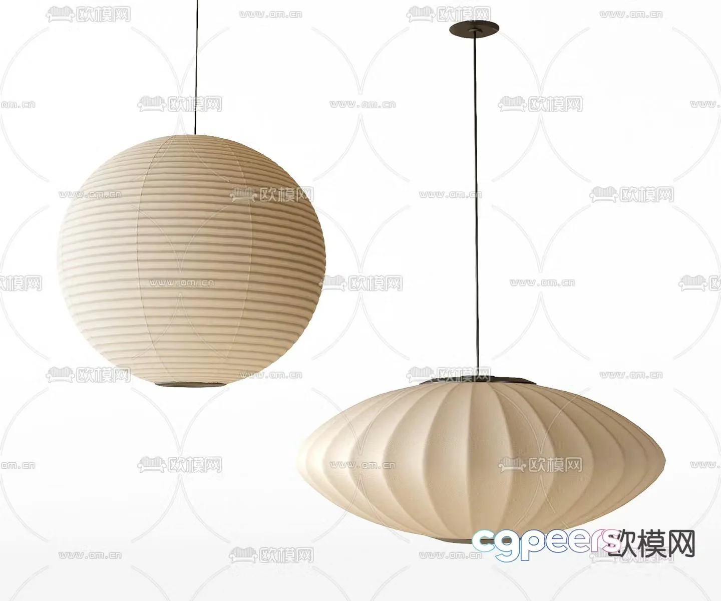 wabi-sabi chandelier lantern chandelier 3d model