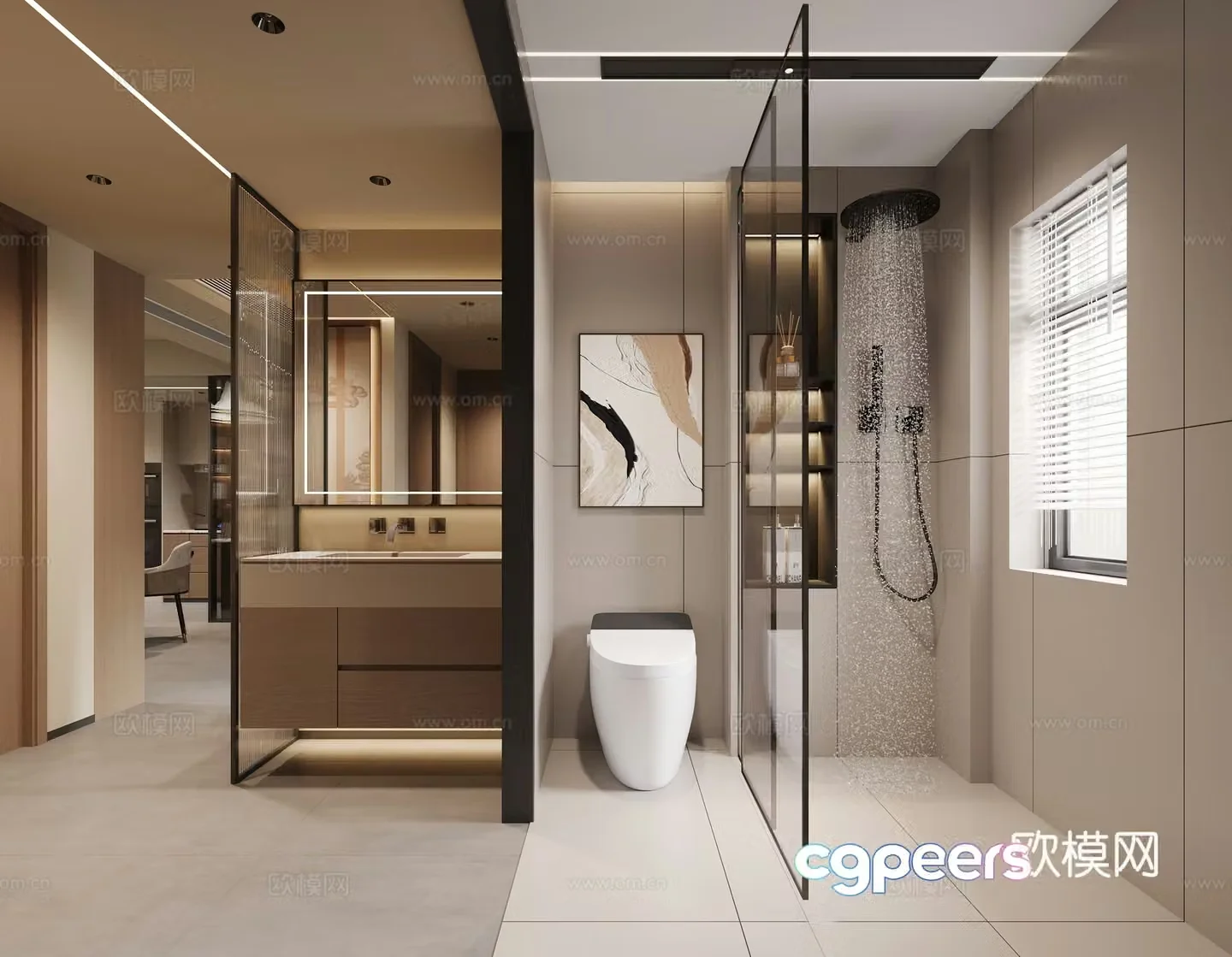 Modern bathroom 3d model