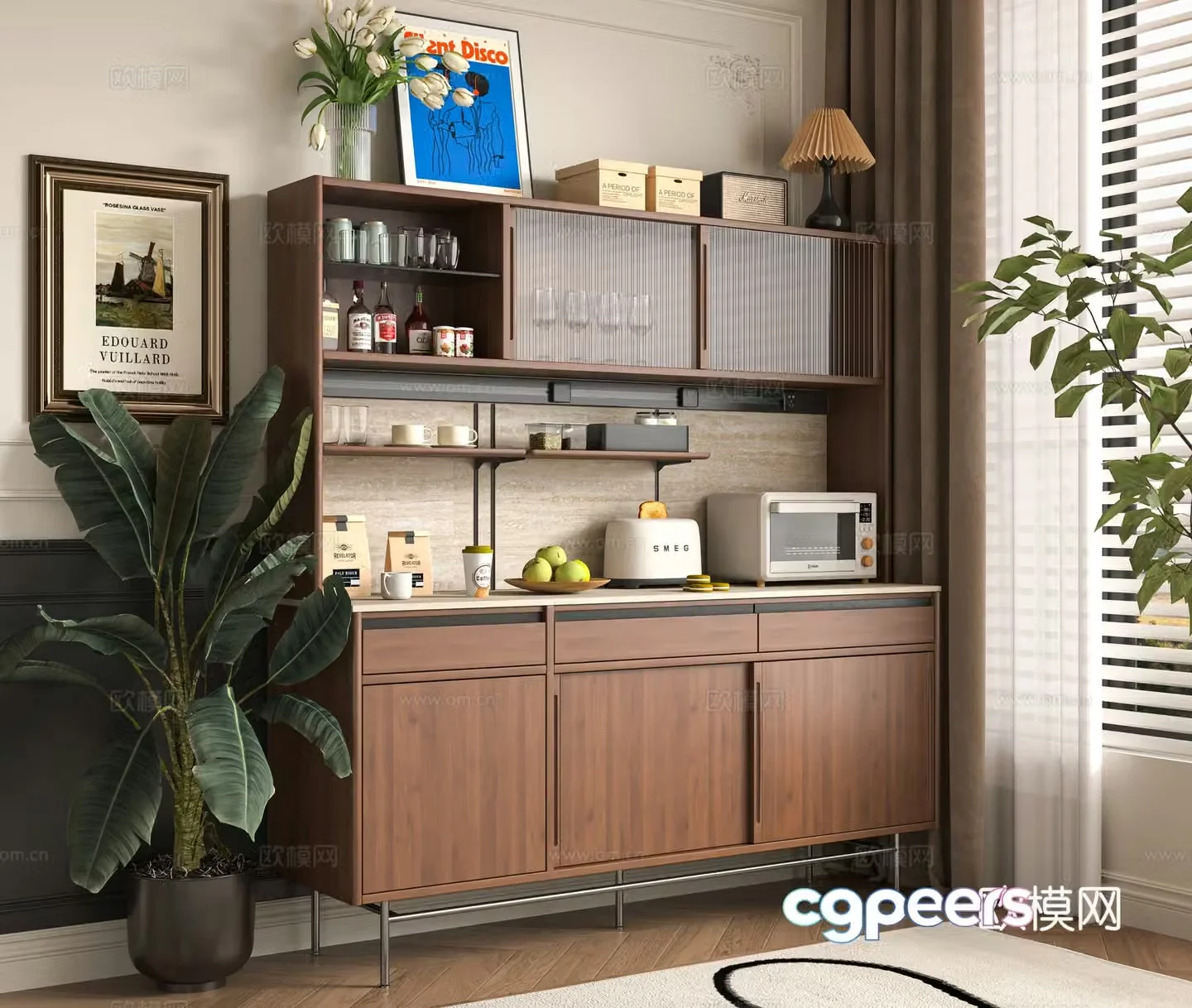 Middle-aged sideboard 3D model