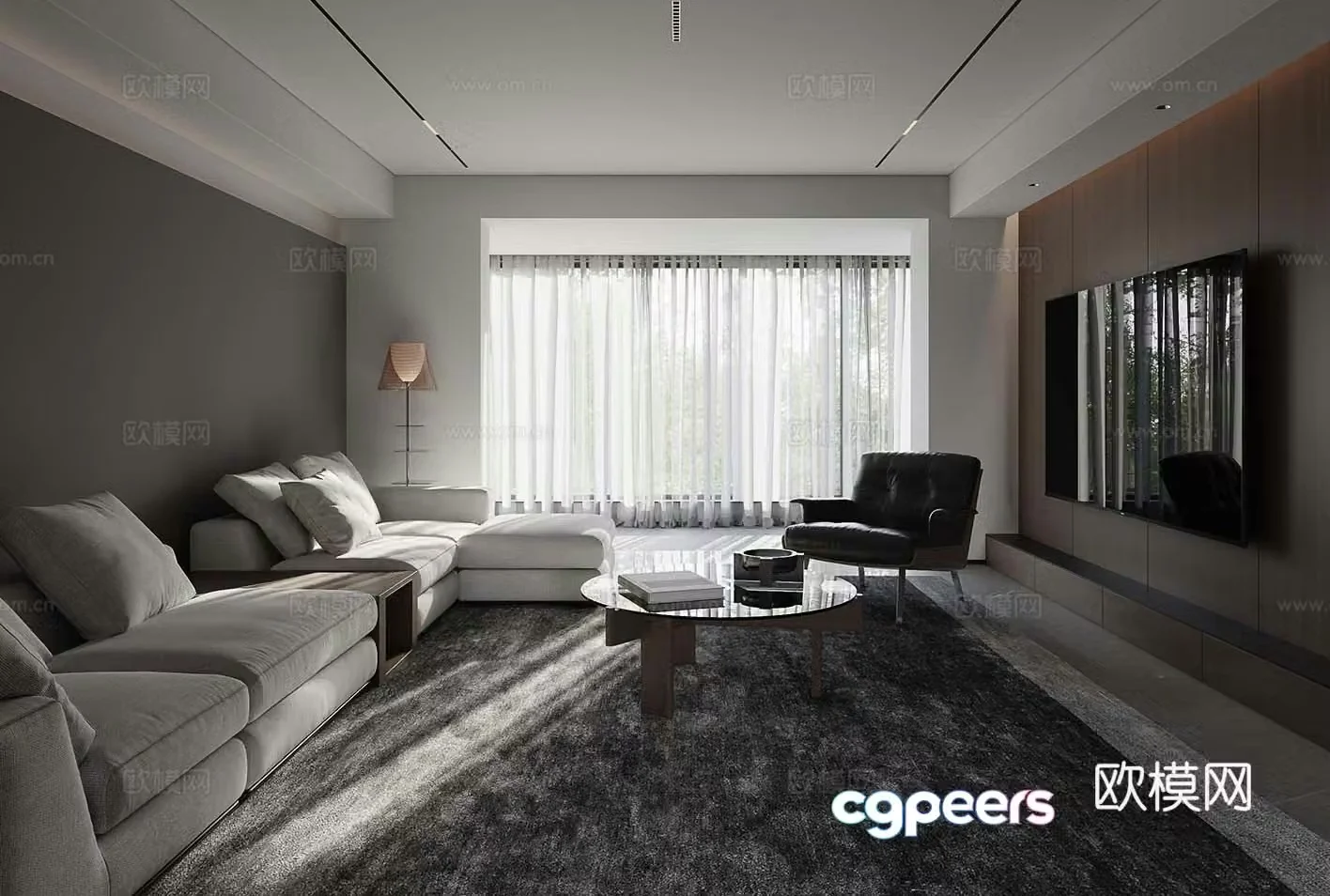 Modern living room 3d model