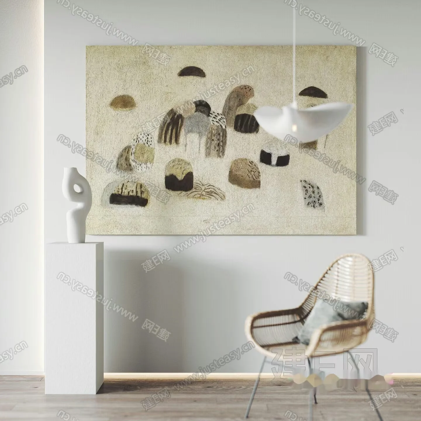 Modern Art Piece 3D Model – 8849 – VRAY Render