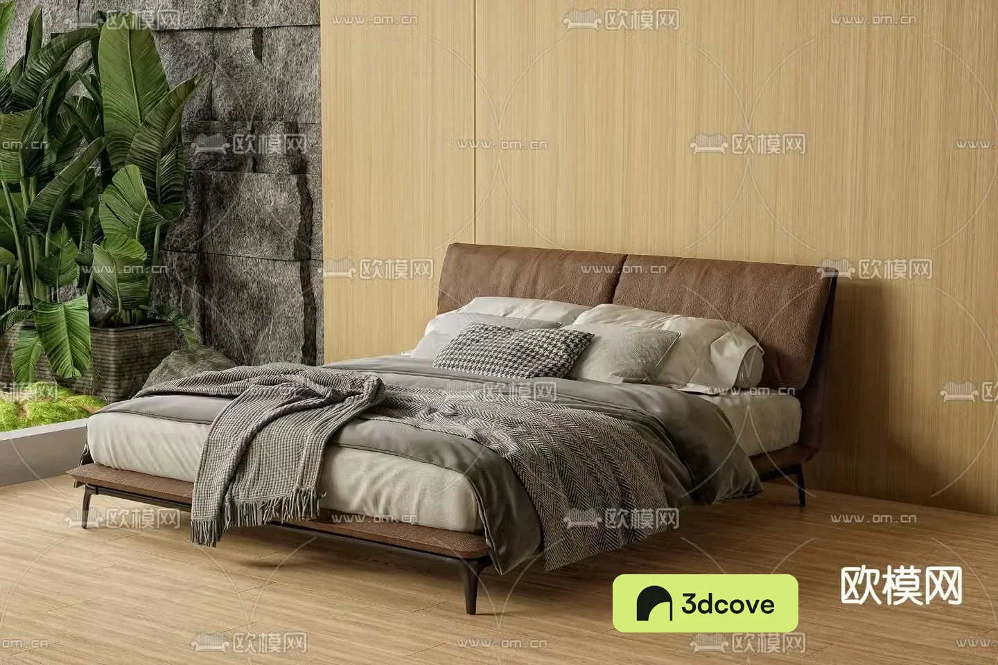 Wabi-sabi double bed