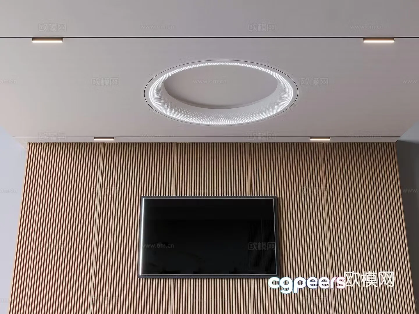 Round suspended ceiling soft film ceiling 3D model