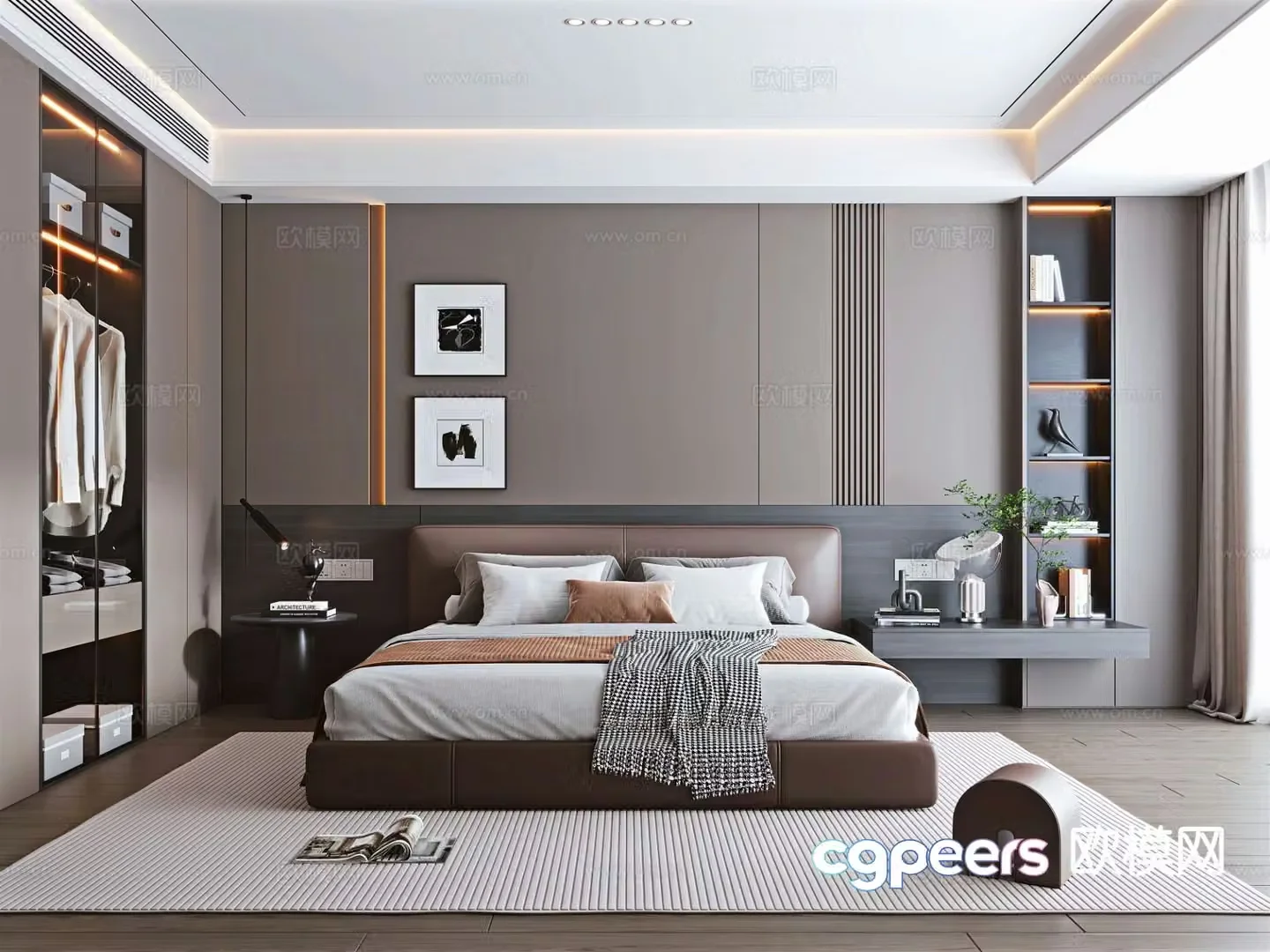 Italian style bedroom master bedroom 3d model