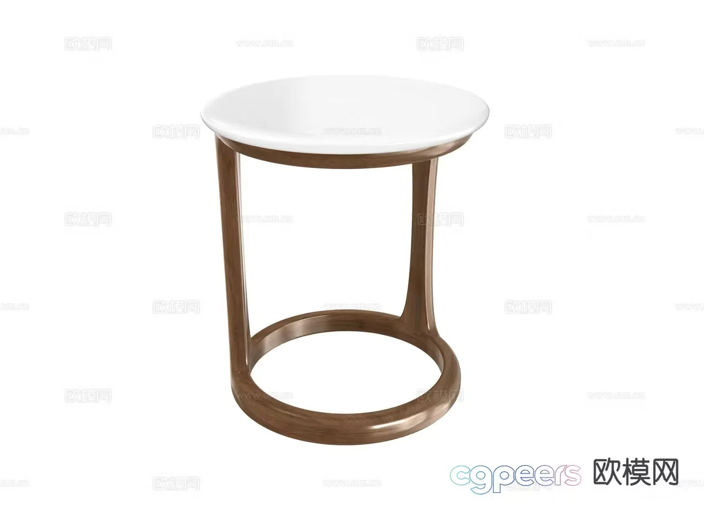 Modern corner table side table round table 3D model