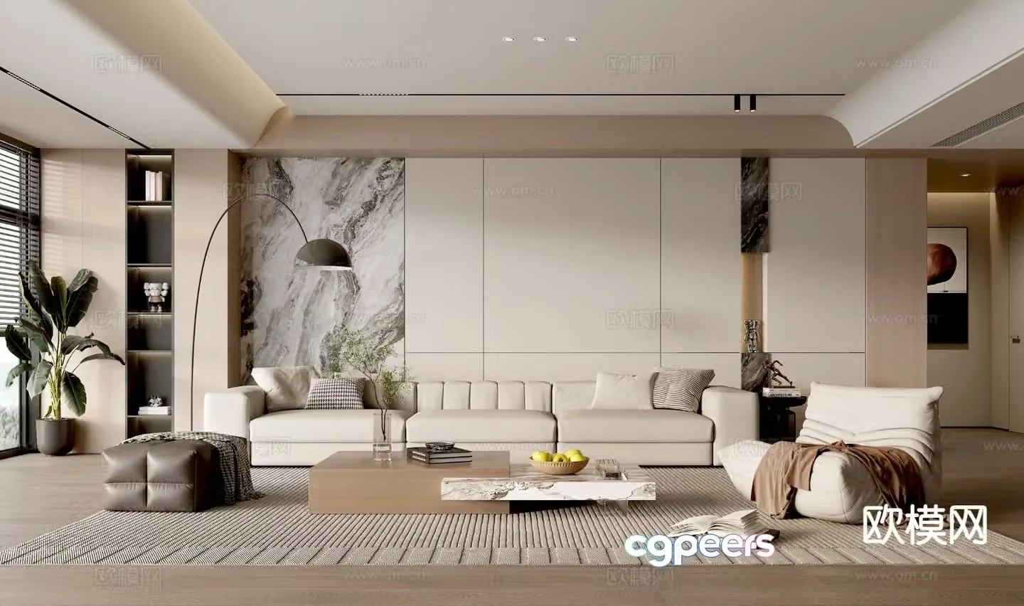 Modern living room 3d model