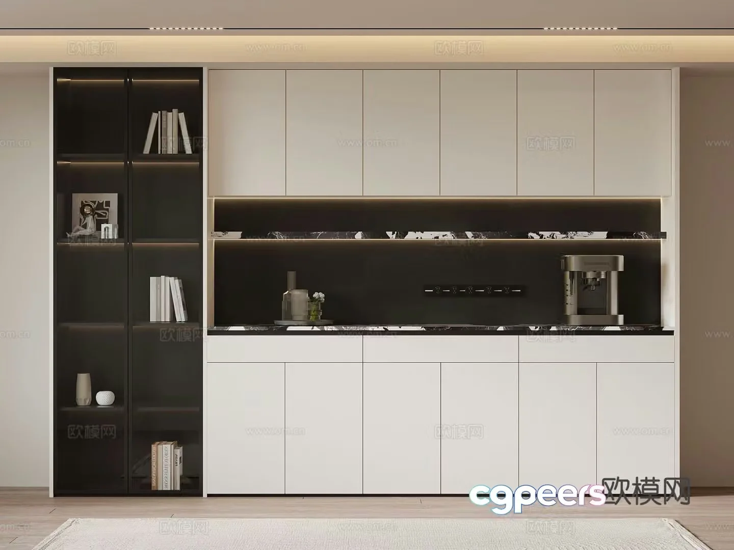 Modern wine cabinet sideboard 3d model