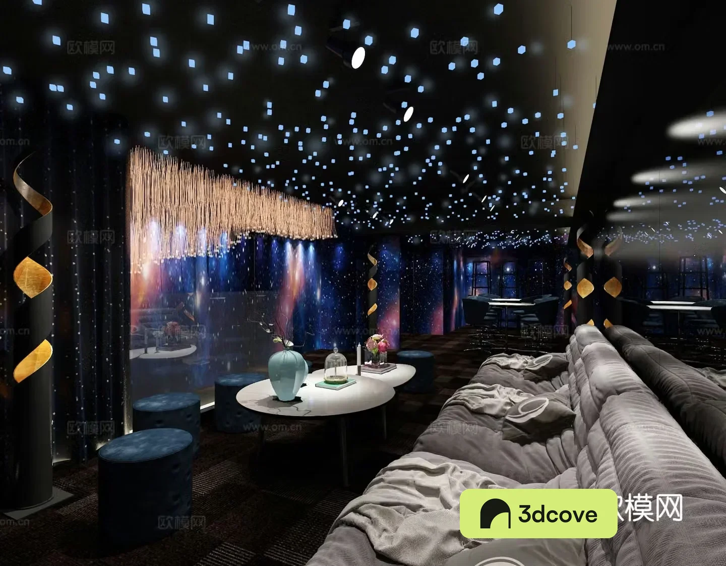 Modern starry sky restaurant and bar Internet celebrity restaurant