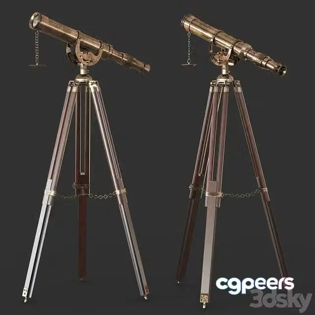 3ds Max Free – Vintage Telescope