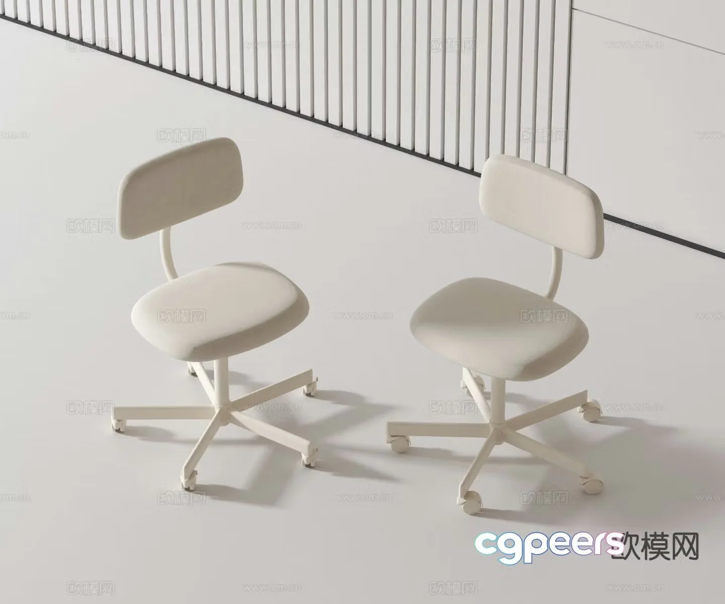Modern children’s swivel chair 3d model