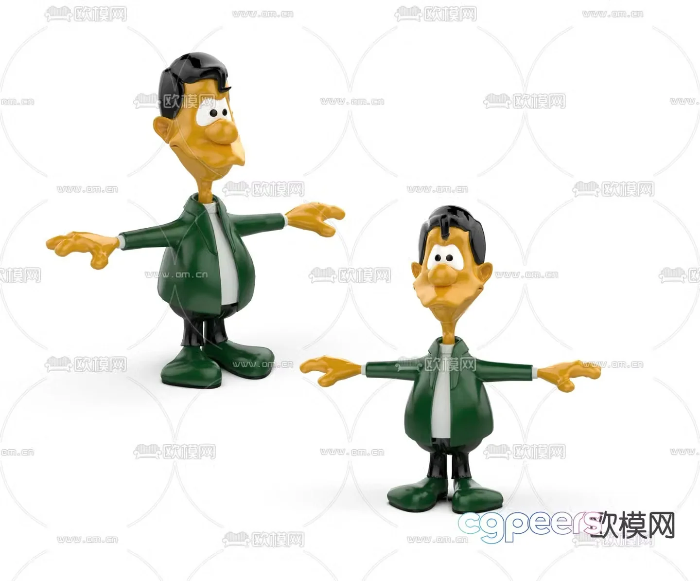 Modern cartoon toy figurine 3d model