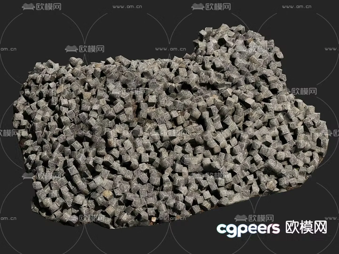 stone rock stone 3d model