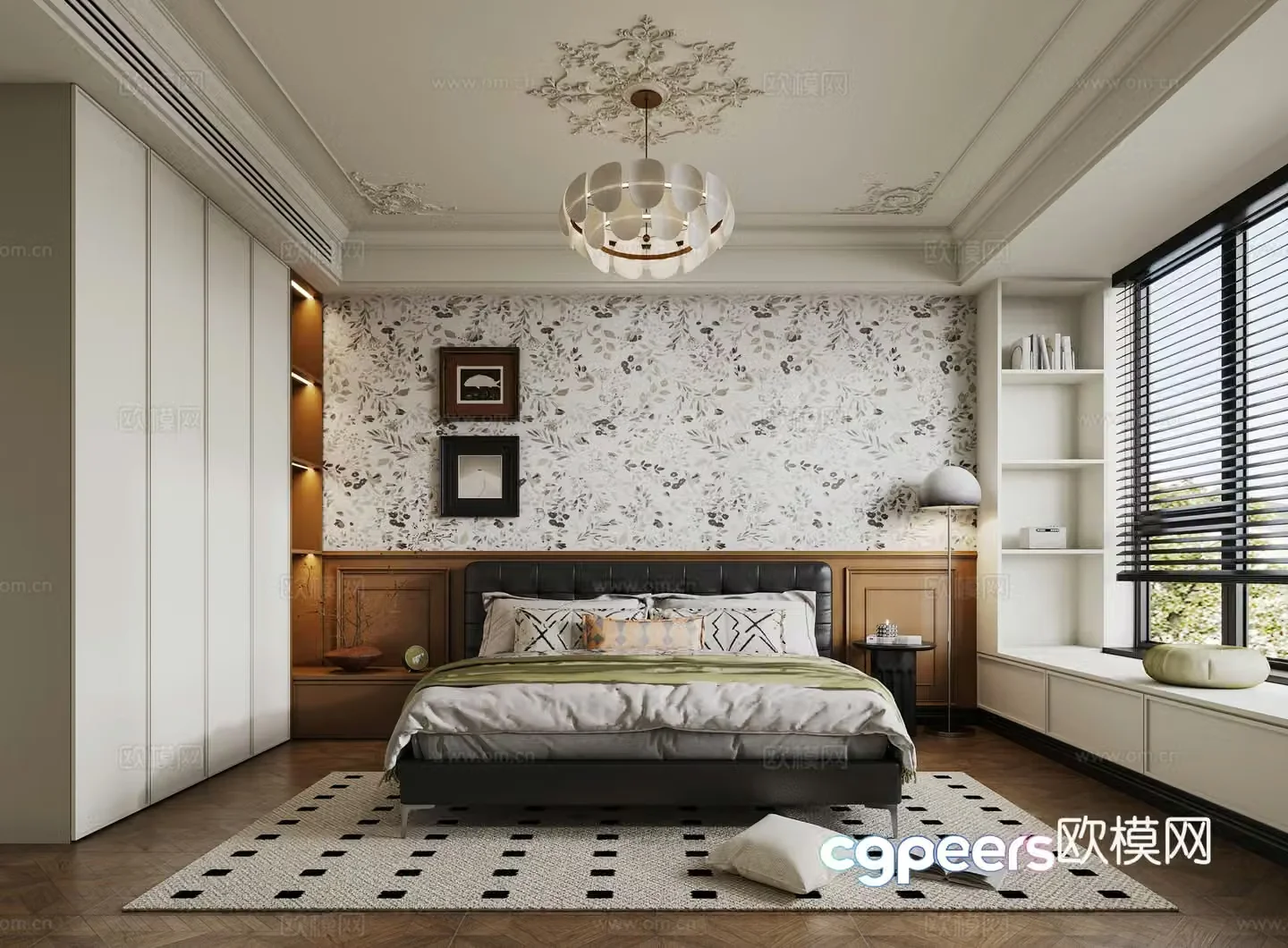 French bedroom master bedroom 3d model