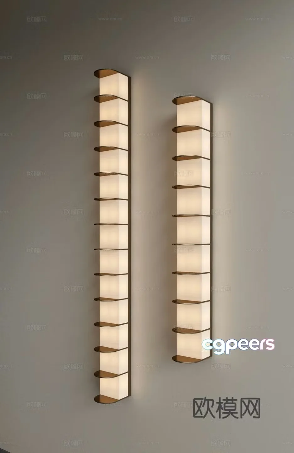 Light luxury wall lamp long wall lamp 3d model