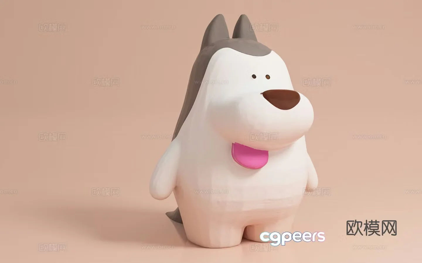 Cartoon ornaments Decoration Ornaments Animals Dogs Q version Game props Figures Ornaments 3D model