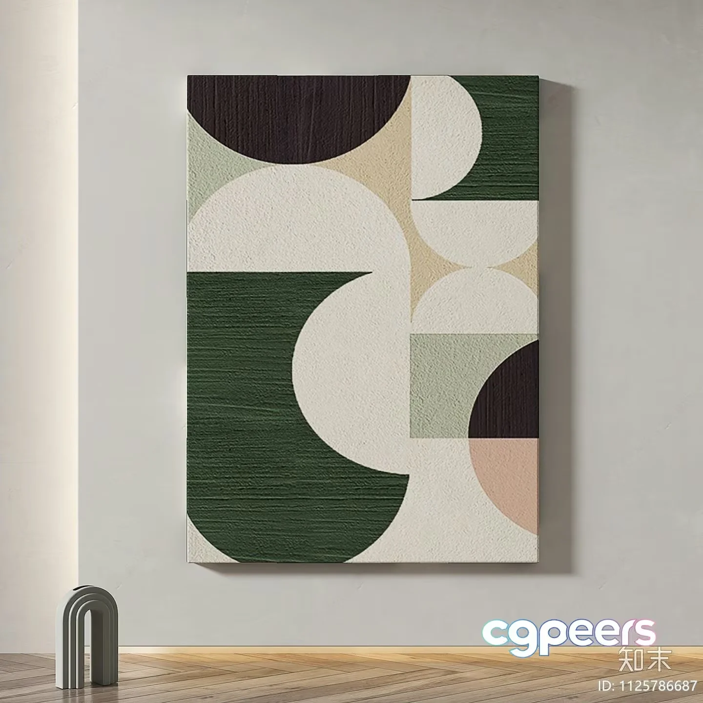 Modern Abstract Art 3D Model – 13055 – VRAY Render