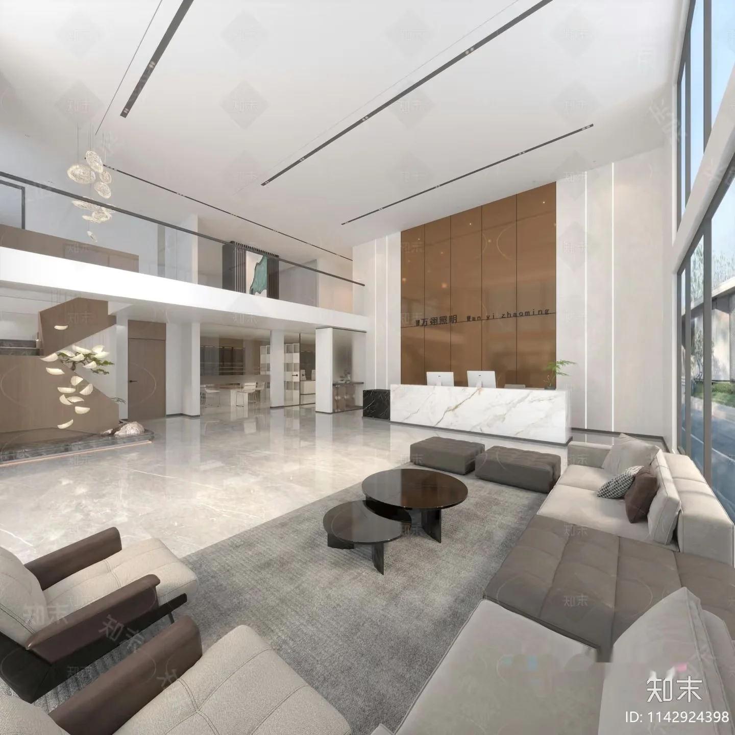 Modern Office Space 3D Model – 18019 – VRAY Render