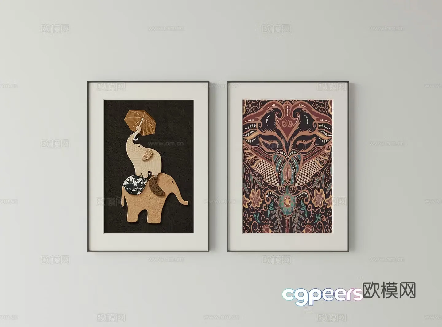 Combination hanging painting 3D model