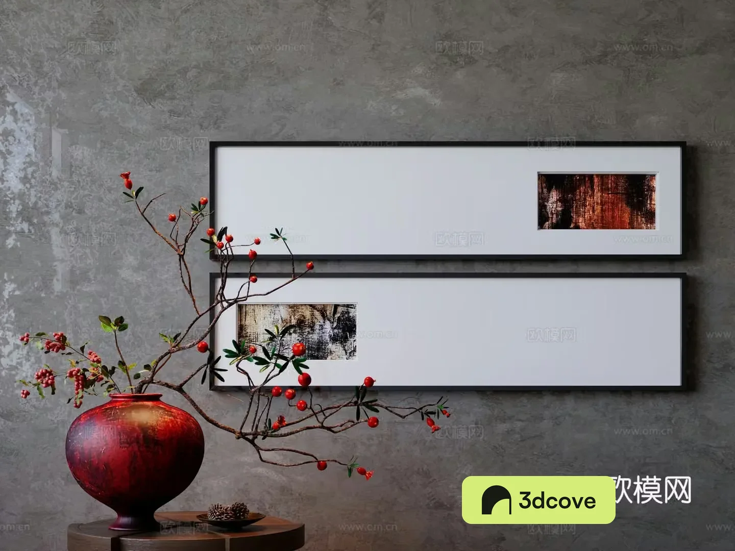 New Chinese style hanging painting combination