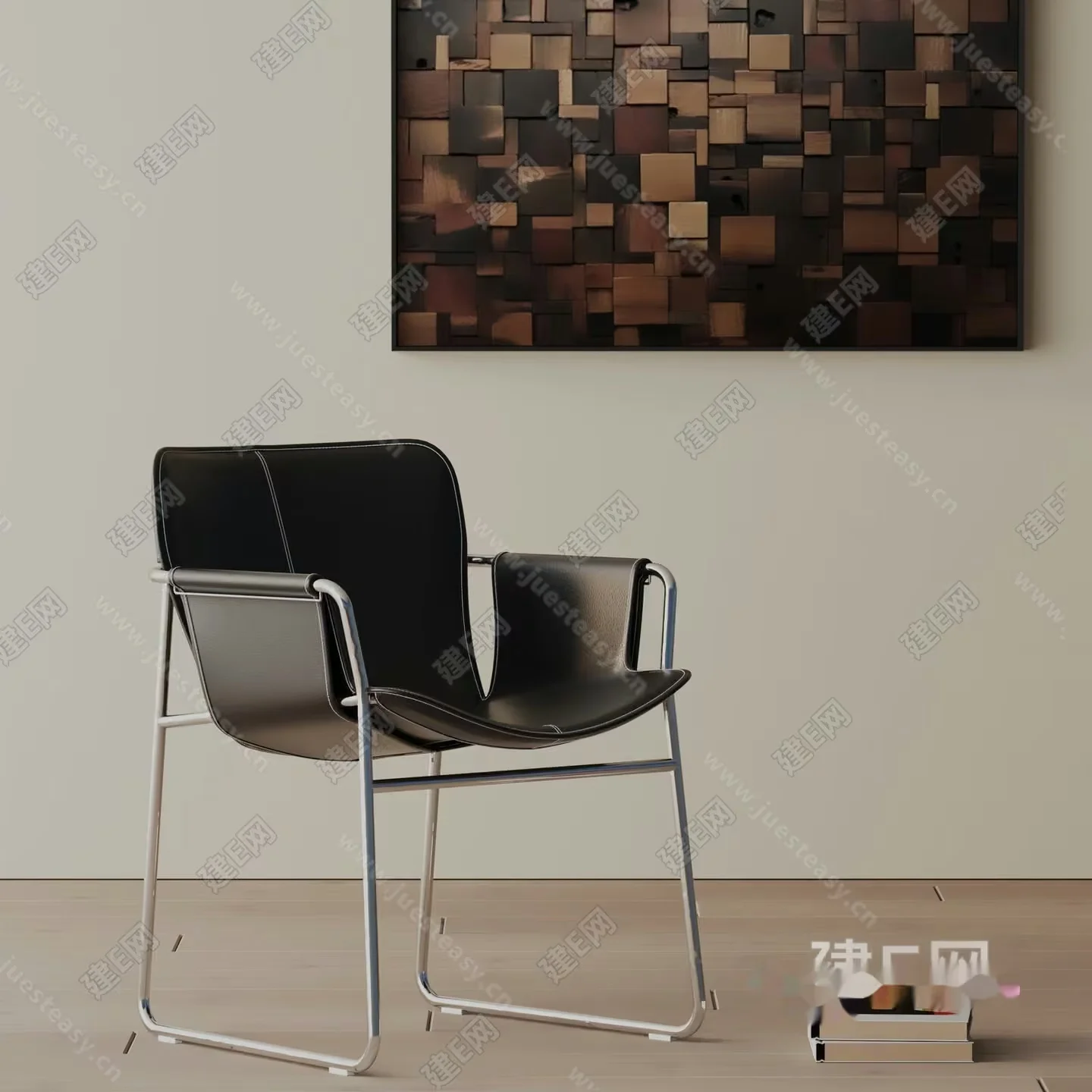 Modern Artwork 3D Model – 1567 – VRAY Render