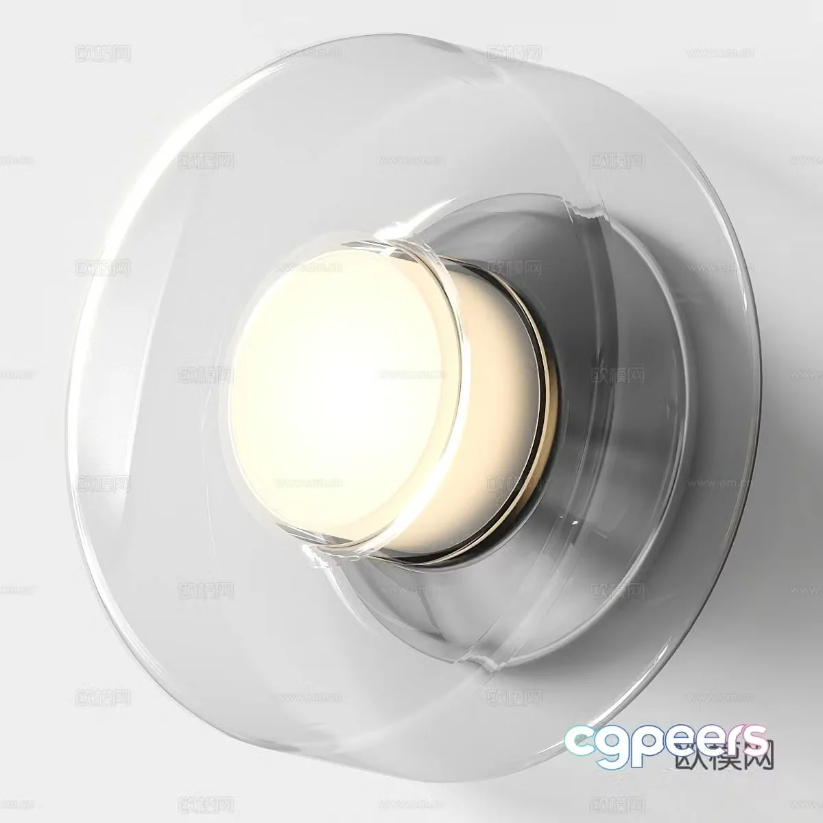 Modern Curling Wall Light 3D Model