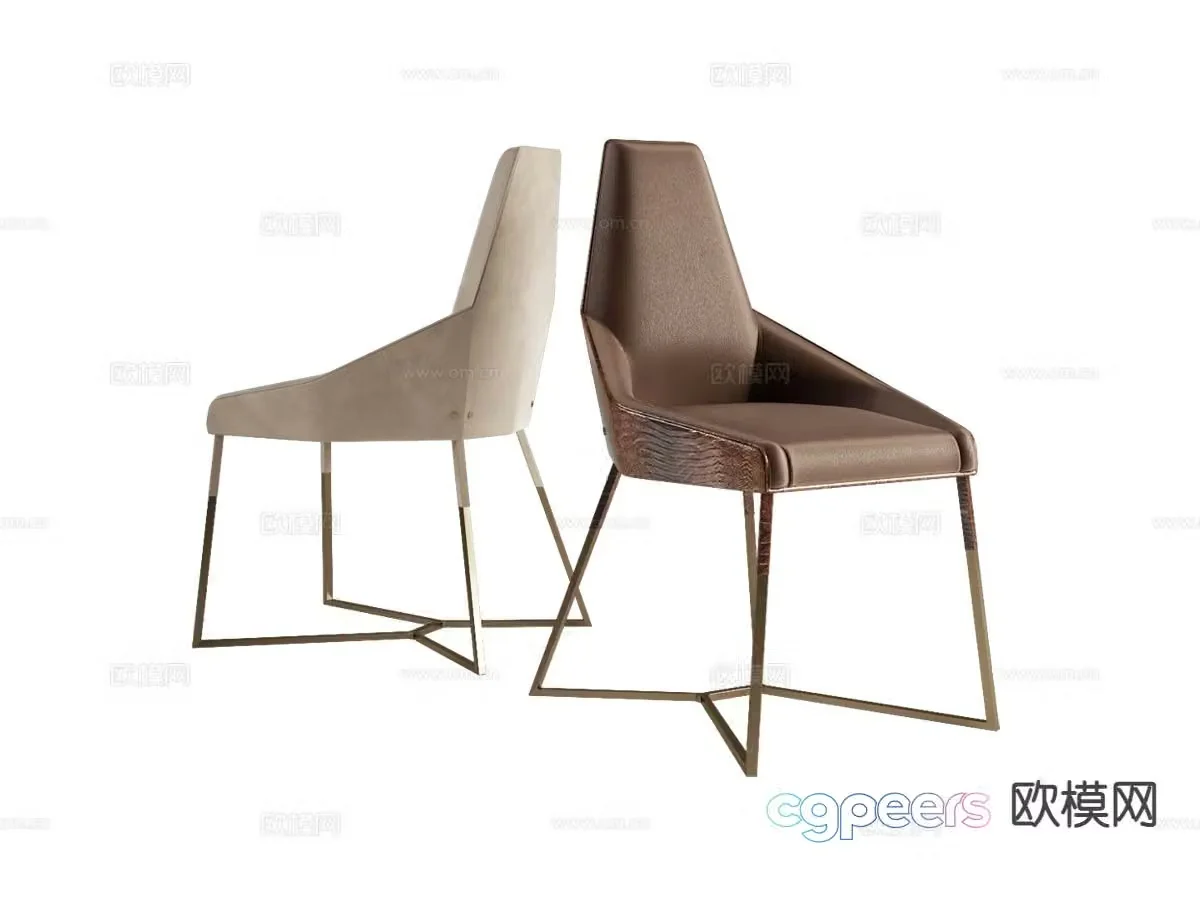 Longhi-Miu- Italian chair dining chair 3d model