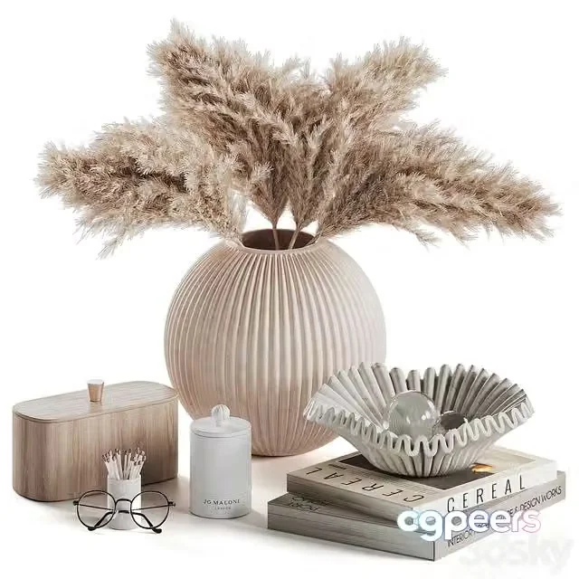 3ds Max Free – Decorative coffee table set 7
