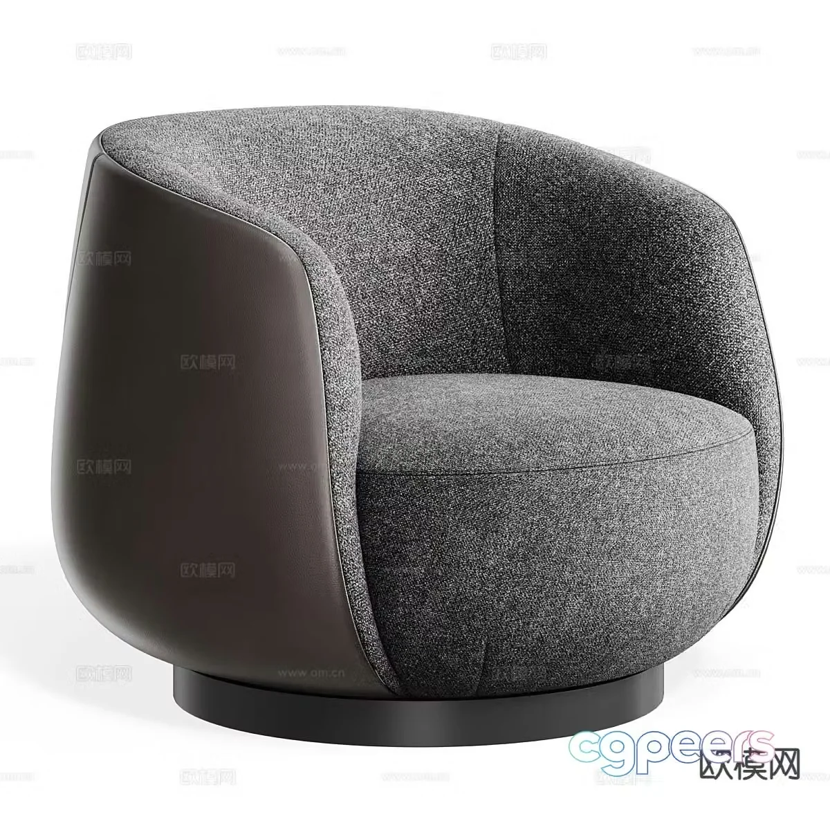 Simple single sofa fabric sofa 3d model