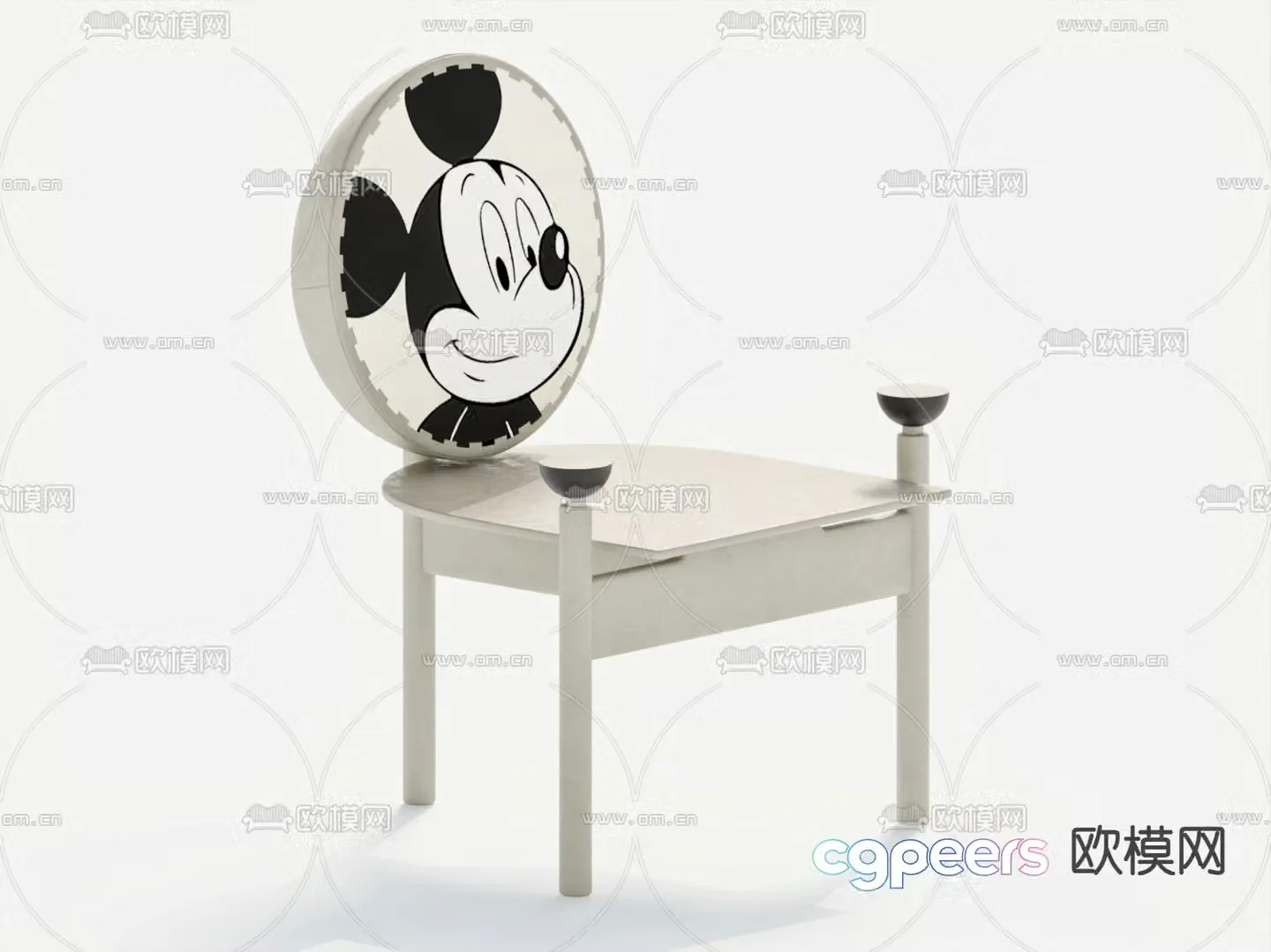 Modern children’s chair cartoon chair 3d model