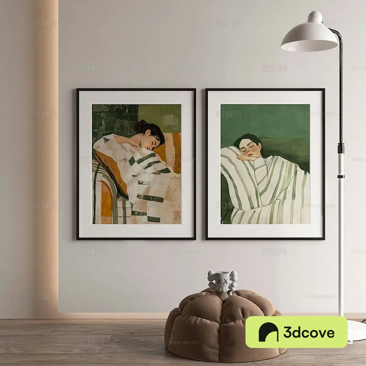 Nordic figure painting decorative painting