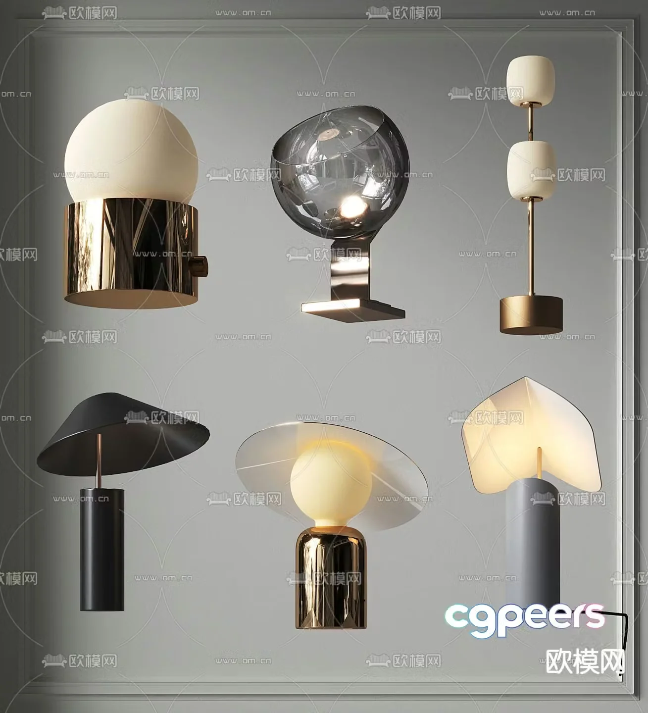 Light luxury wind lamp 3D model