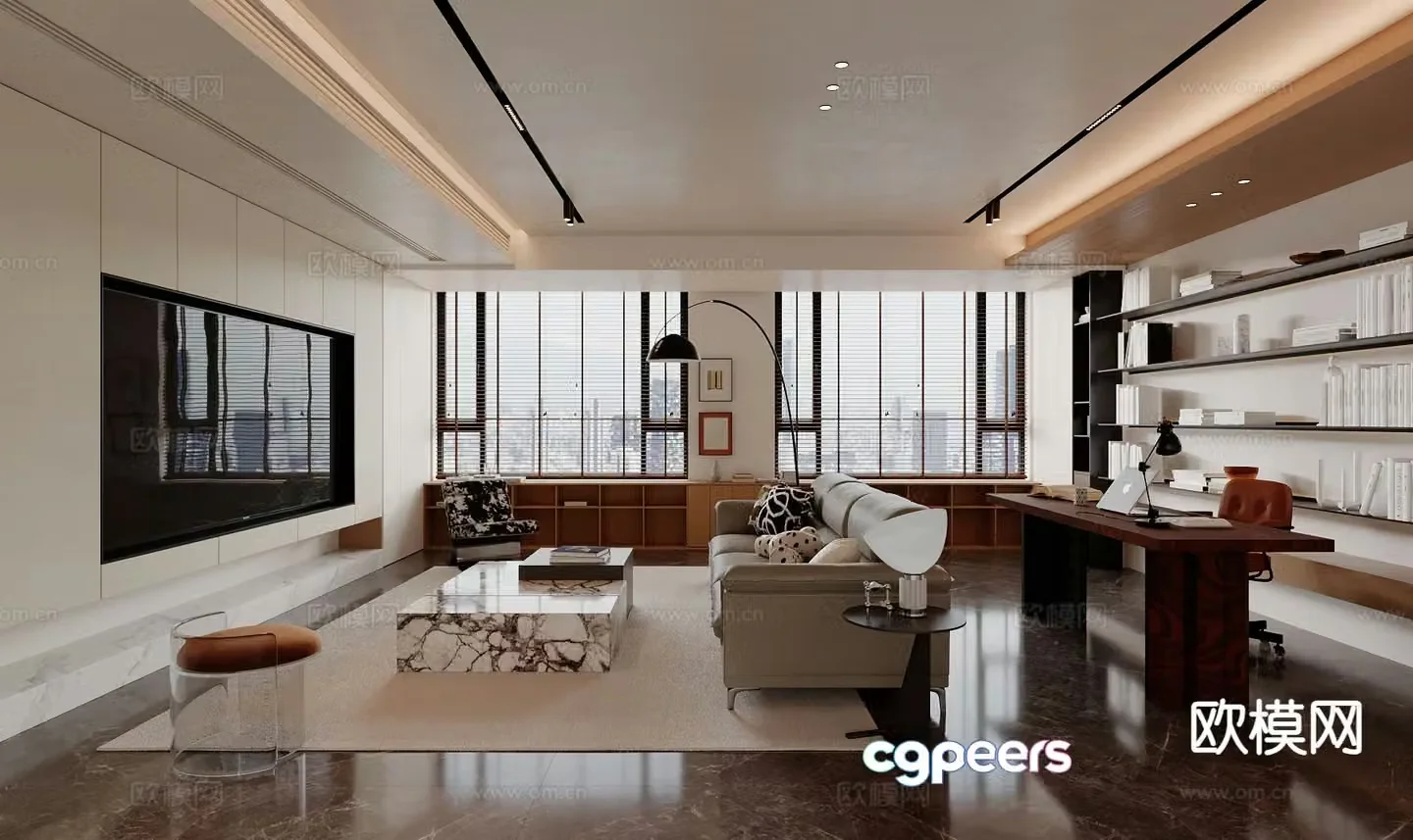 Modern living room 3d model