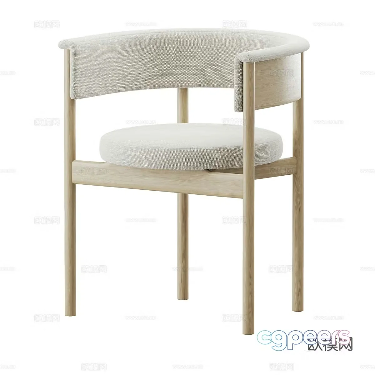 New Chinese single chair 3D model