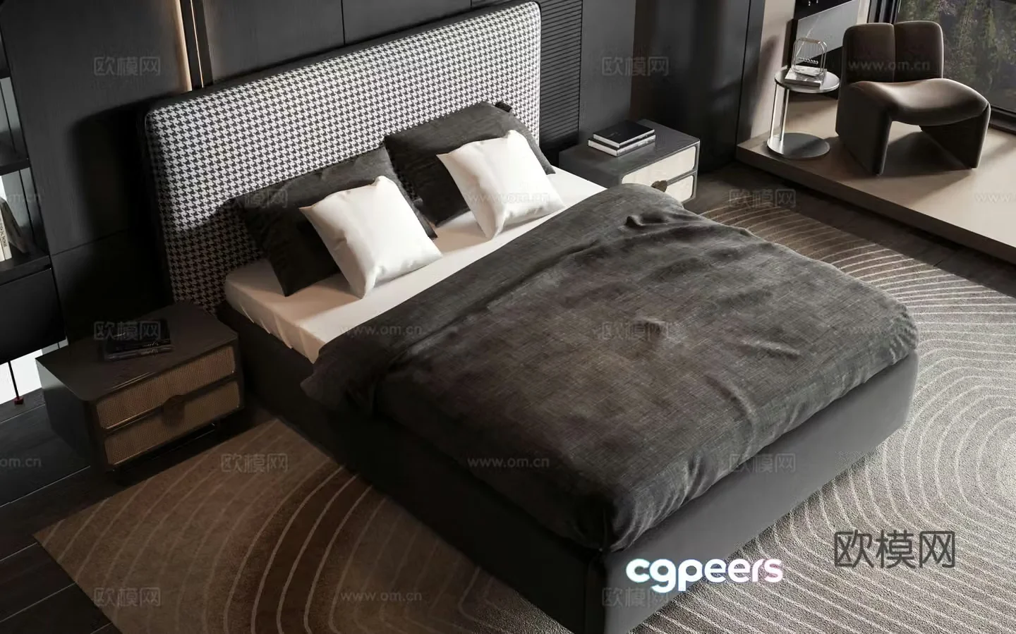 Modern style product bed 3d model