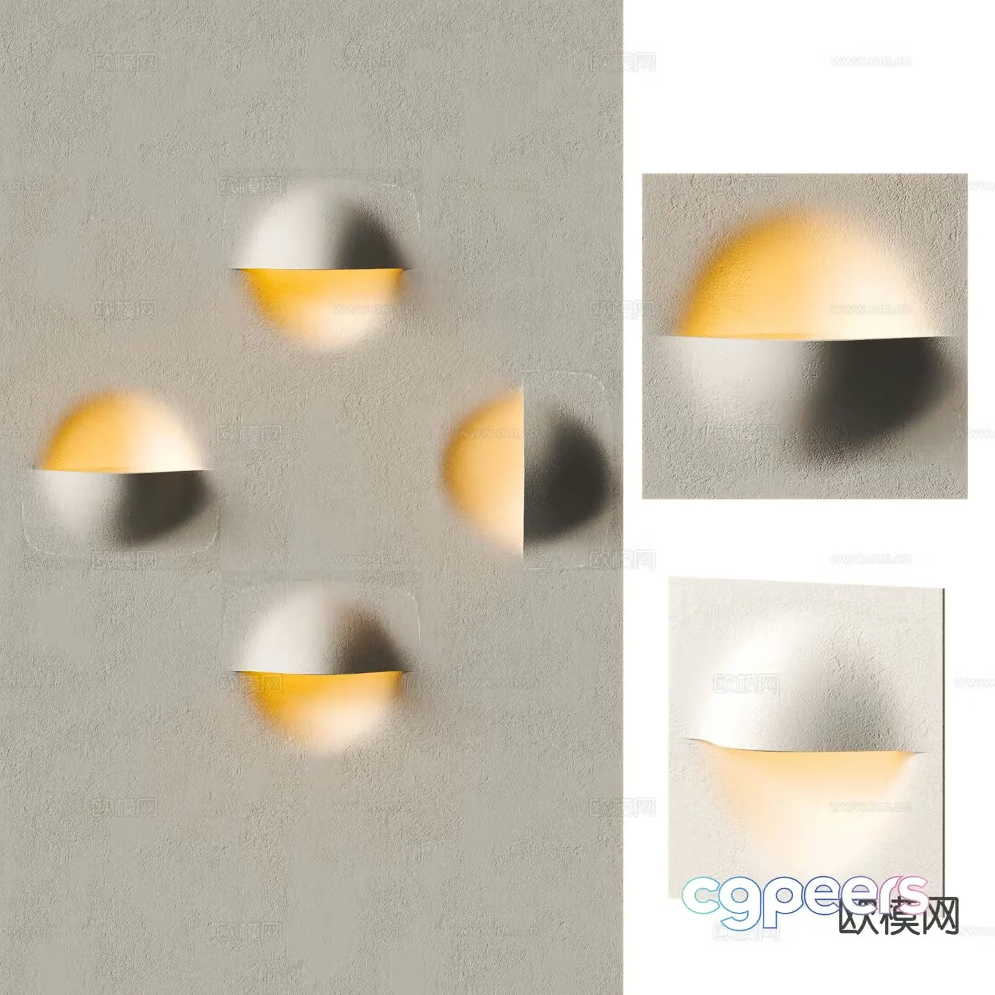 Modern wall lamp plaster lamp 3d model