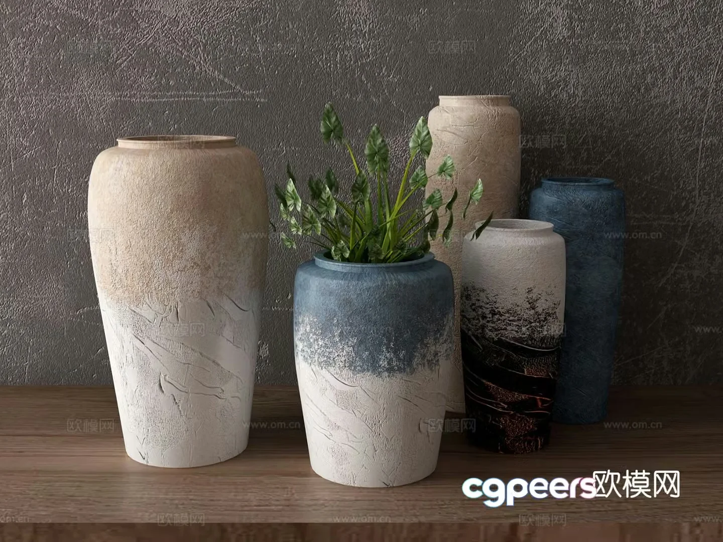Medieval style pottery pot vessel vase 3D model
