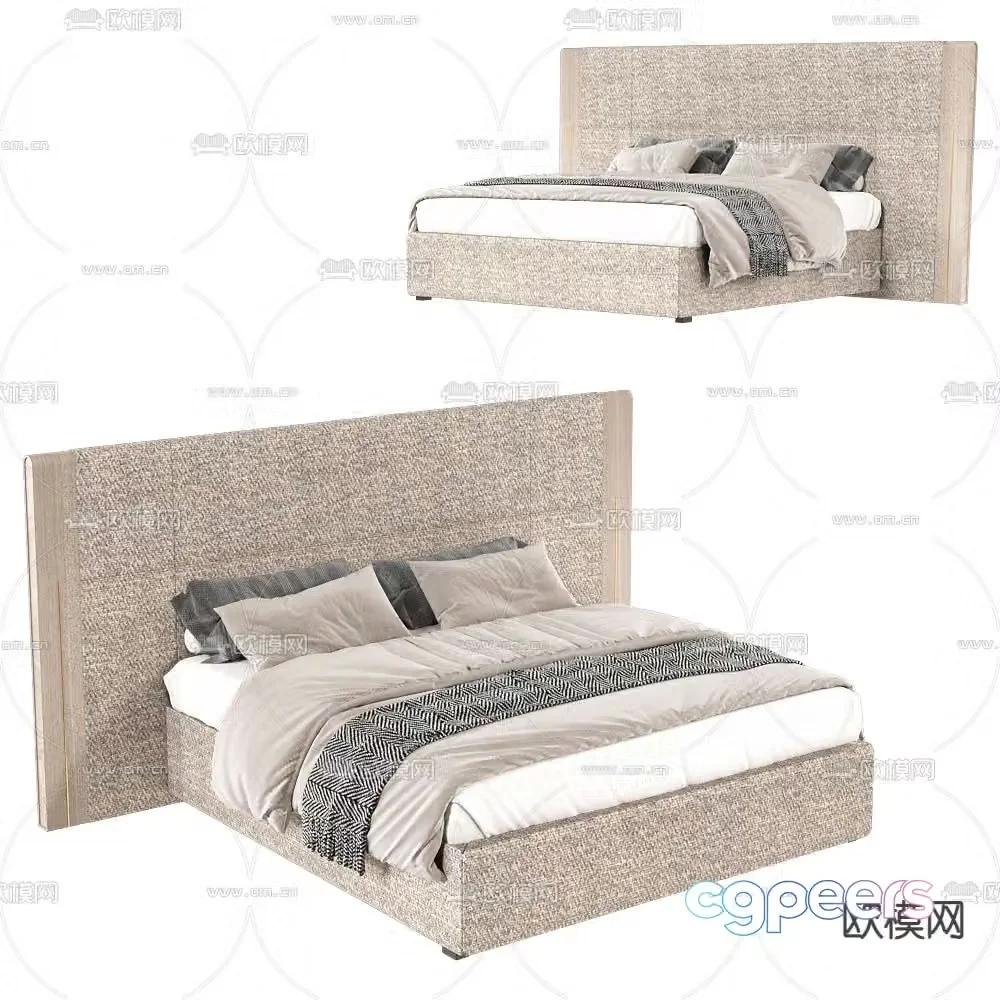 Paolo Castelli double bed 3d model