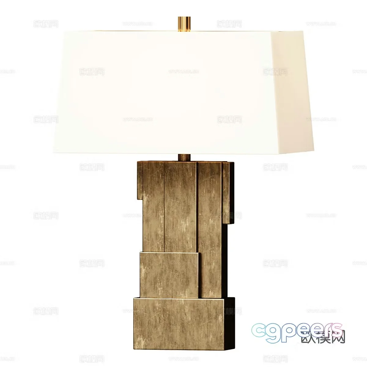 New Chinese style light luxury decorative desk lamp 3D model