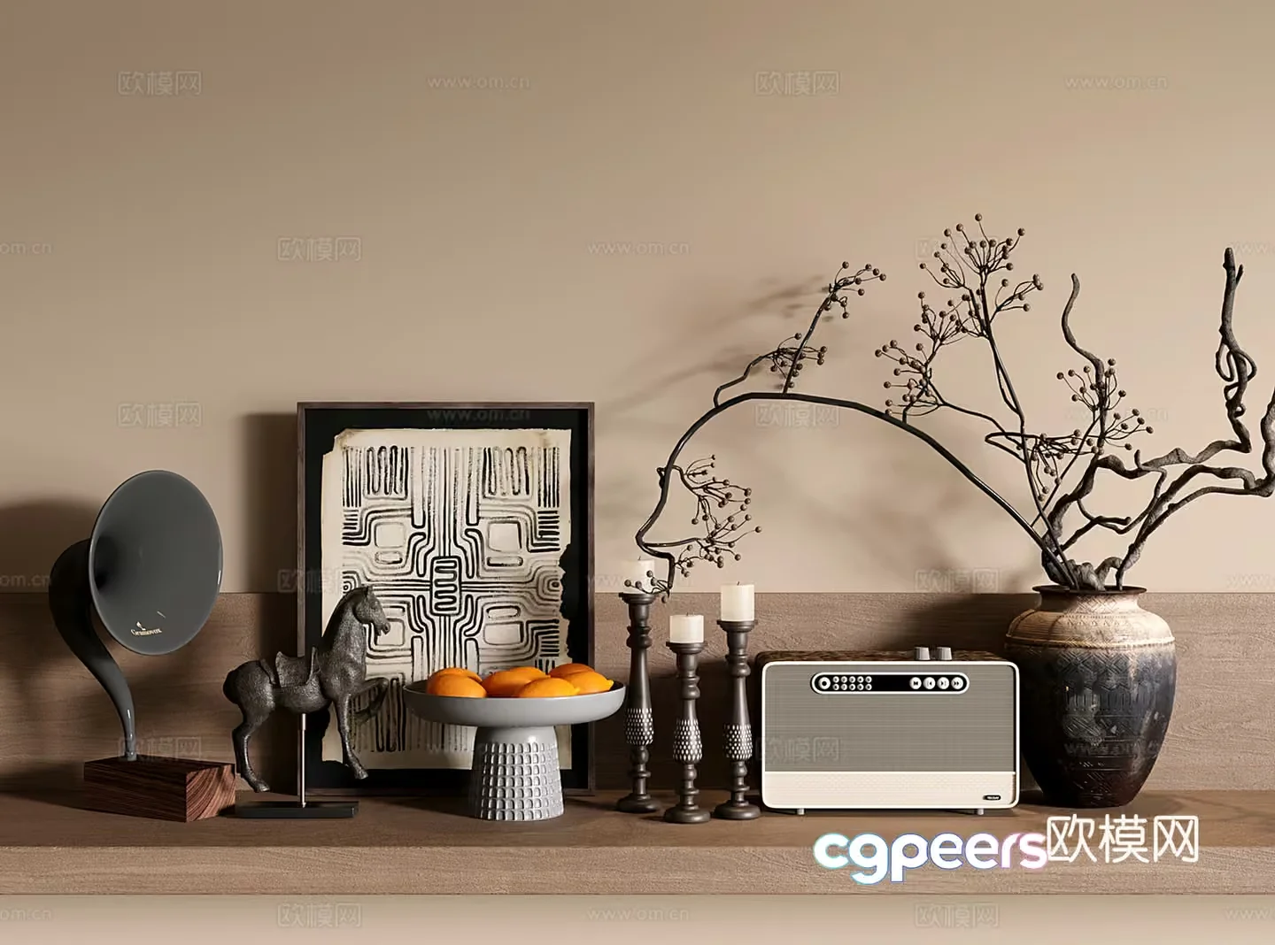 Modern Home Decor 3D Model – 2664 – VRAY Render