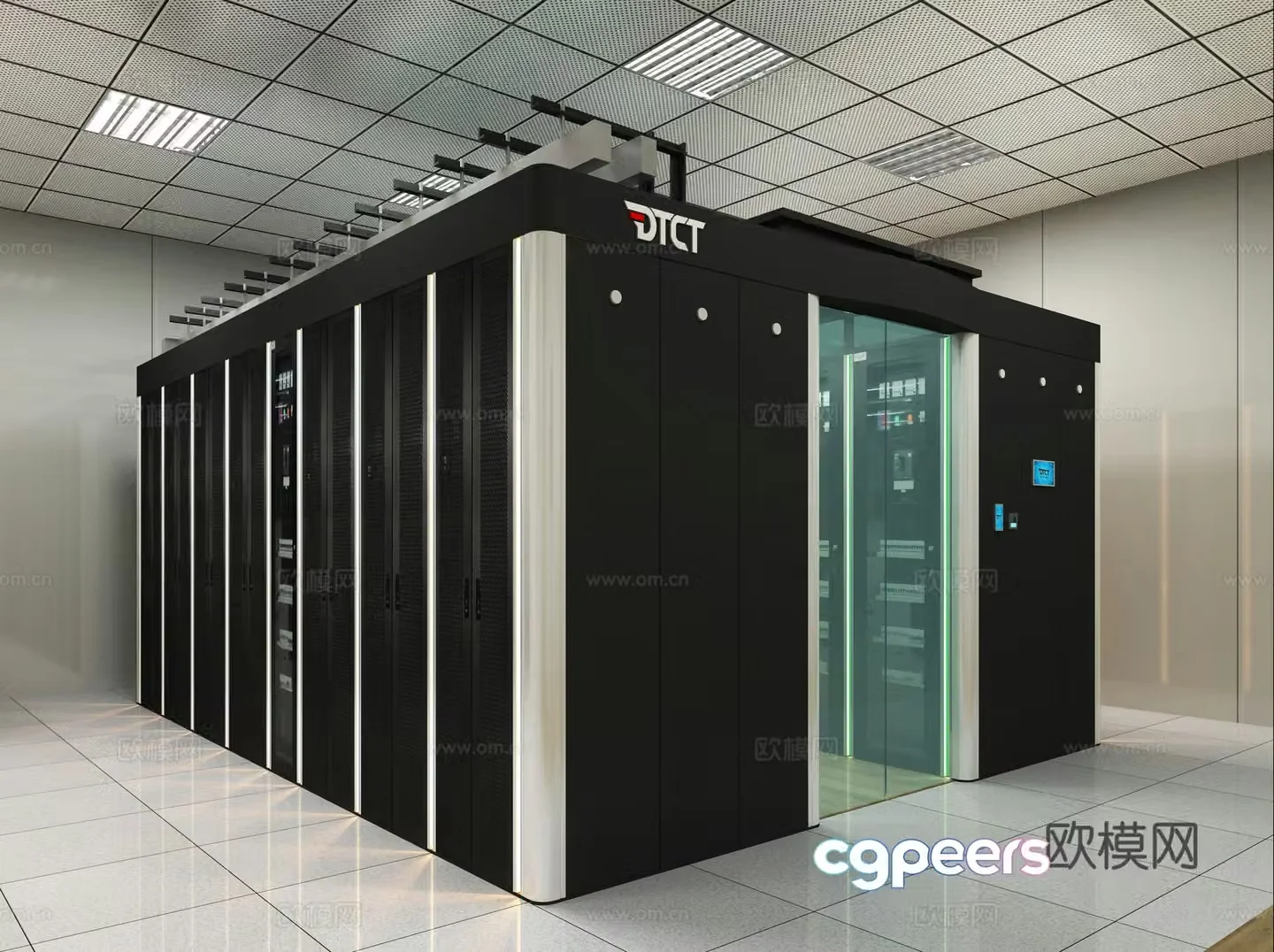 Modern computer room Module machine Chassis 3D model