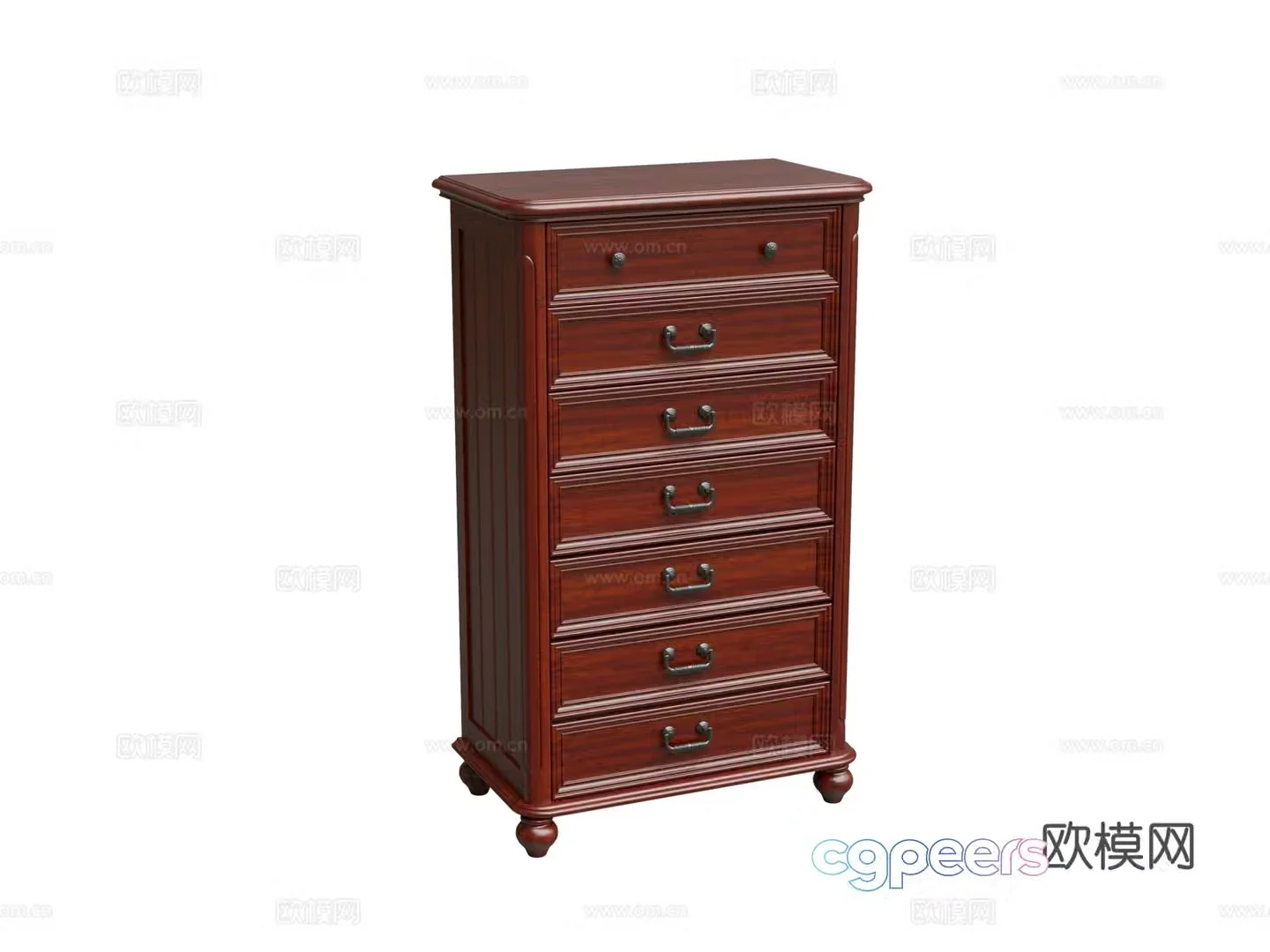 3d model of chest of drawers