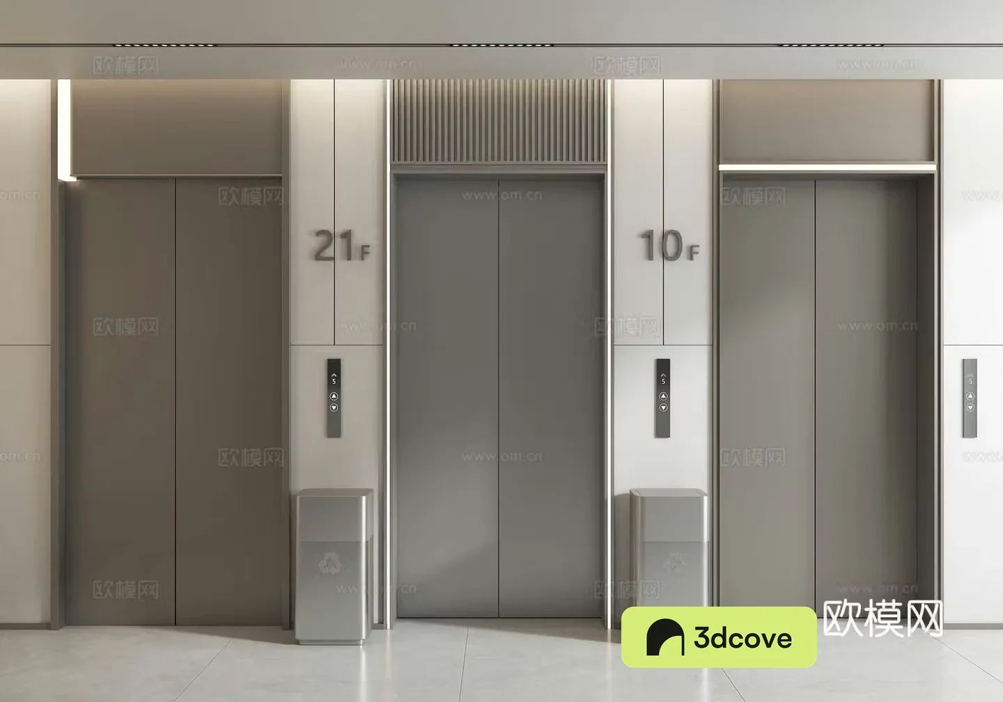 Elevator door Elevator lift button Trash can Stainless steel elevator