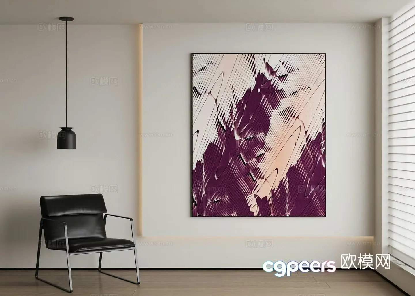 Modern decorative painting 3d model