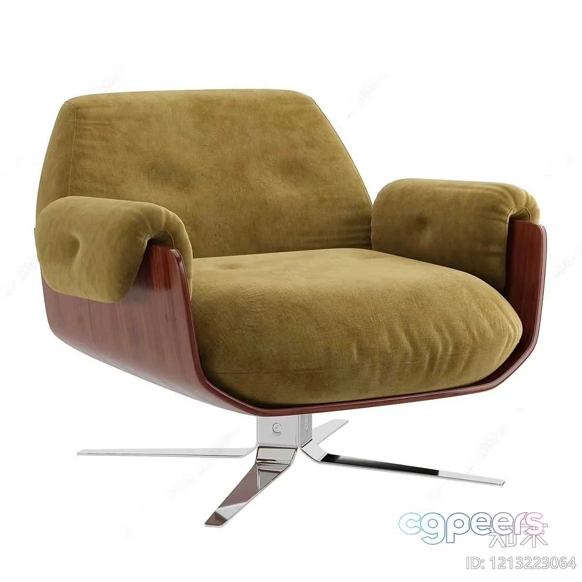Modern Brown Chair 3D Model – 12286 – VRAY Render
